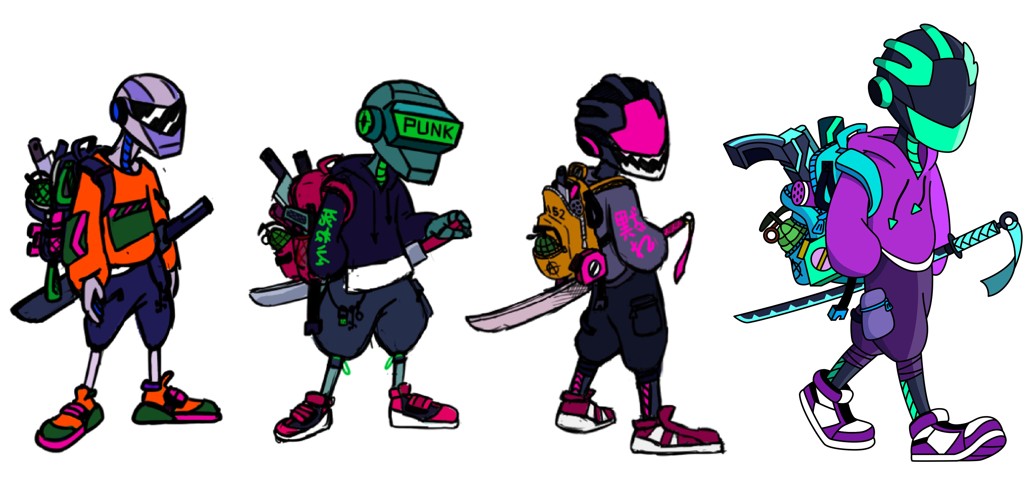 Character studies and final design for rebel robot
